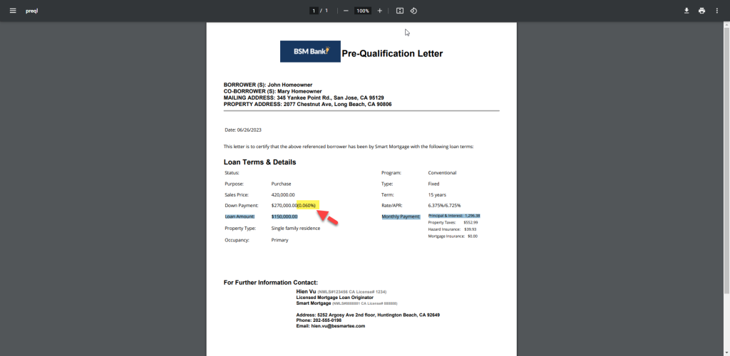 Streamlining Lending Technology with Configurable Pre-Qualification Letters