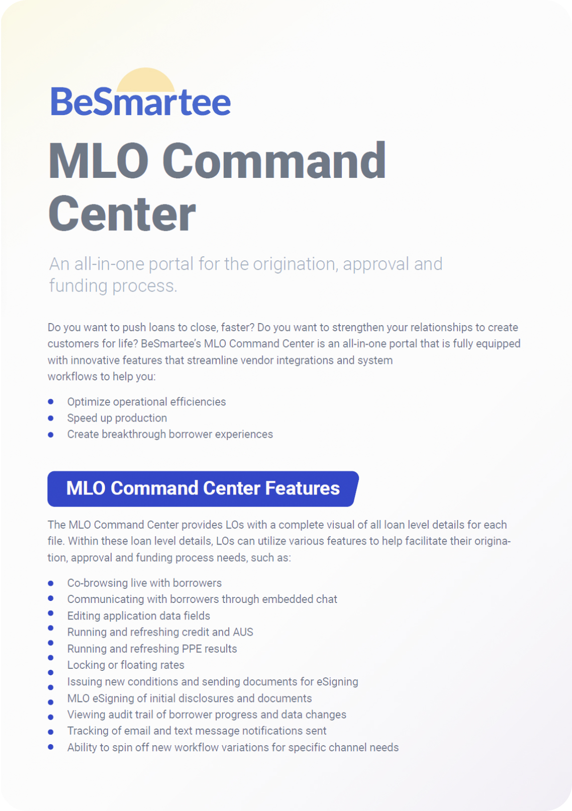 MLO Command Center